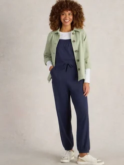 Bleu marine - Salopette Daphne en jersey de coton 100% White Stuff