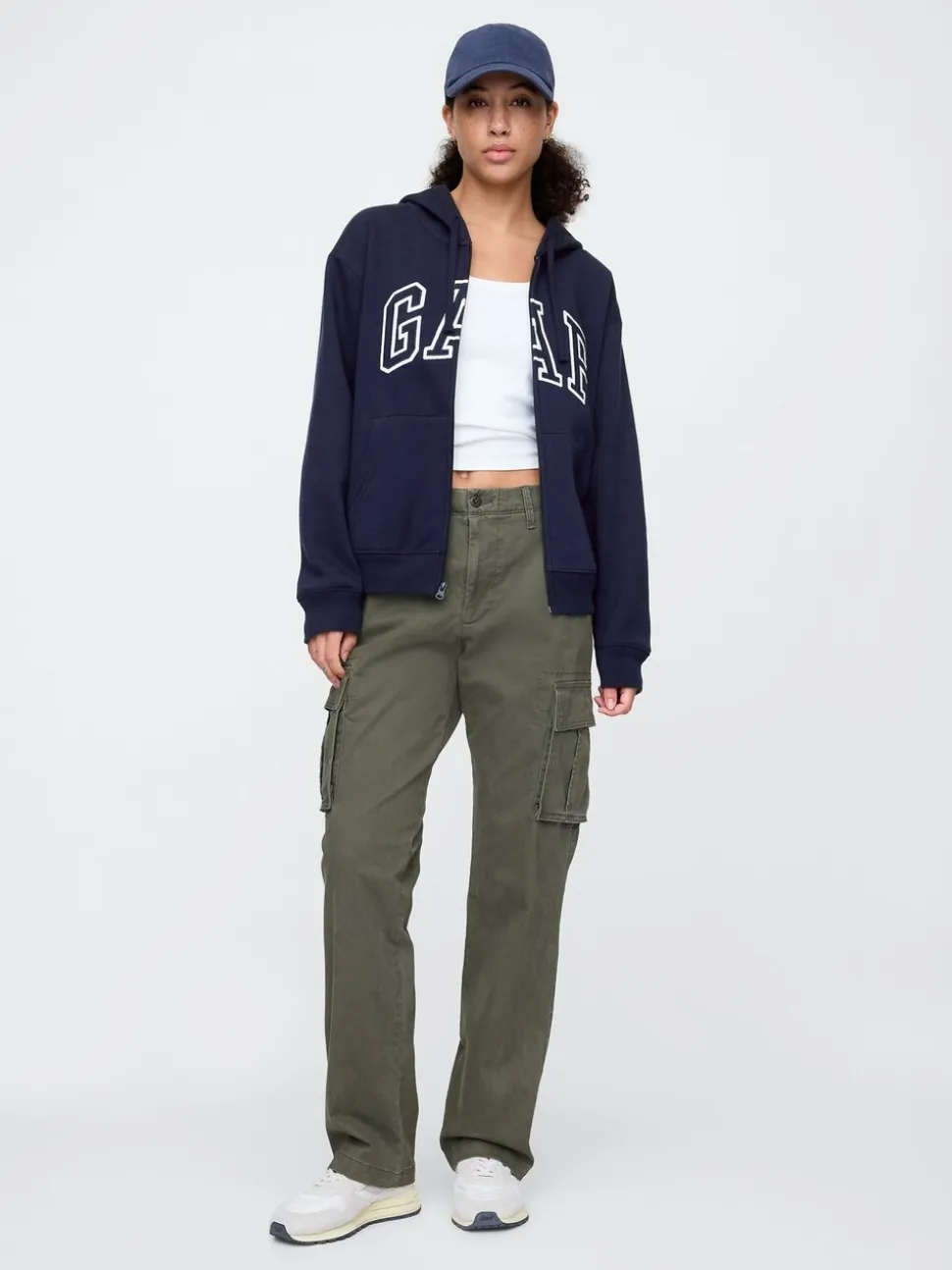 Bleu marine - Sweat à capuche Gap avec logo