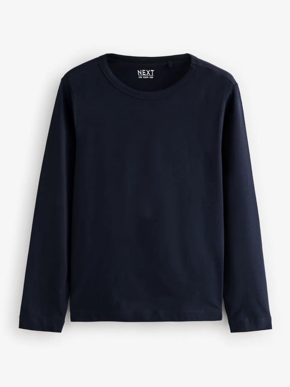 Bleu marine - T-shirt à manches longues de cou d'équipage