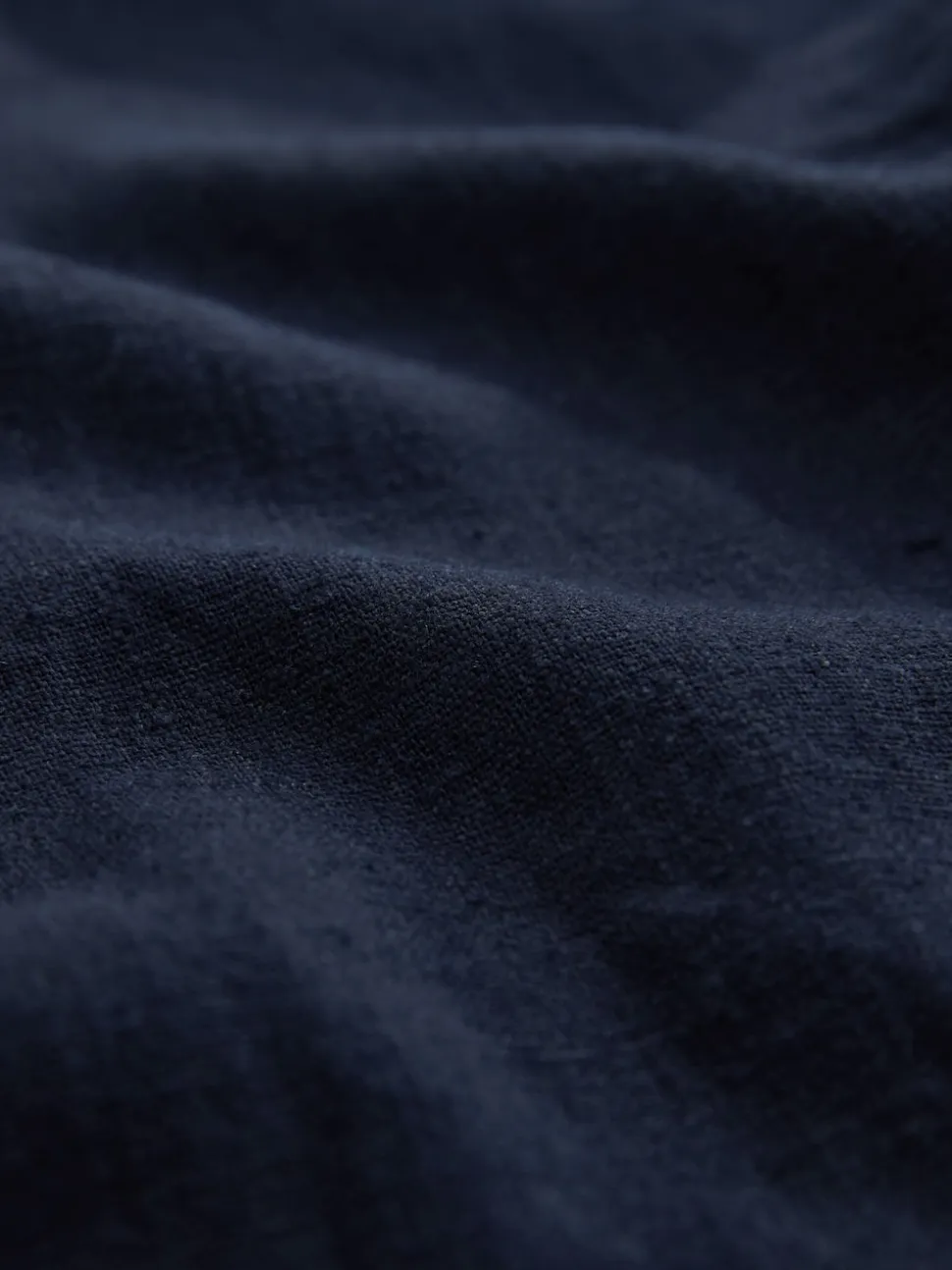Bleu marine avec bascules écrues - Robe courte à col marin en lin