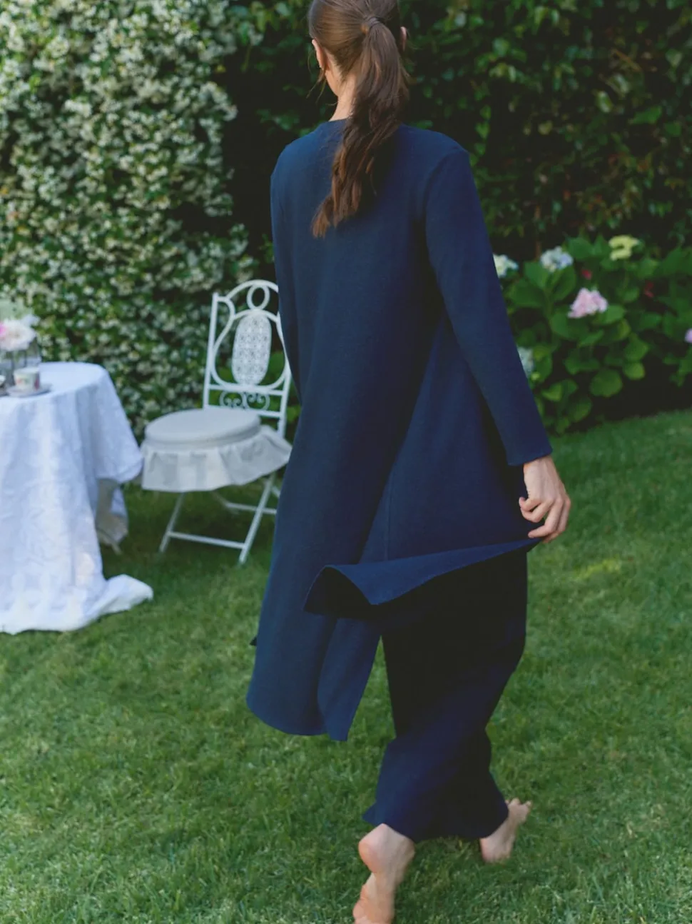 Bleu marine foncé - Cardigan Laura Ashley Longline Lounge