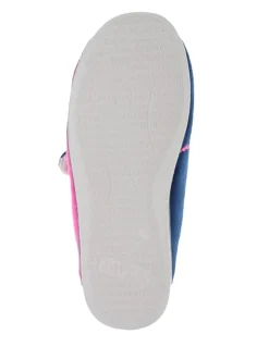 Bleu marine framboise - Pavers femme Chaussons entièrement à fermeture tactile avec semelle permassique