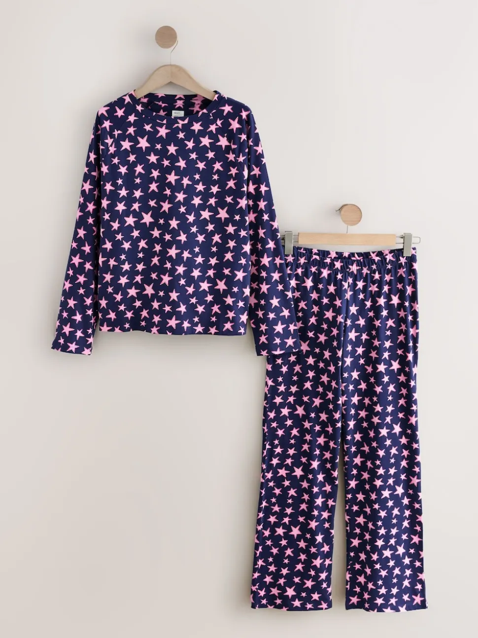 Bleu marine motif étoiles - Pyjama à manches longues