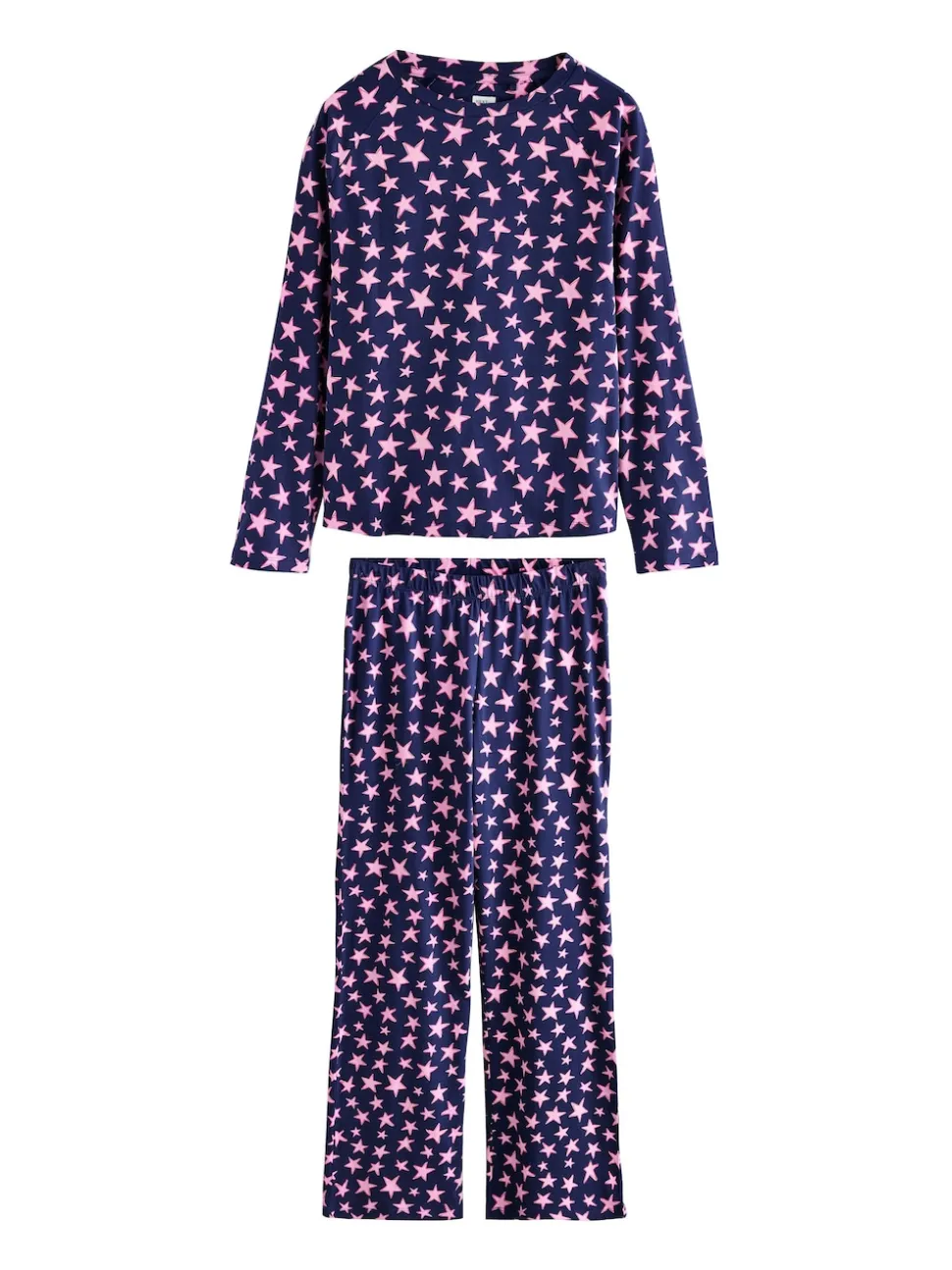 Bleu marine motif étoiles - Pyjama à manches longues