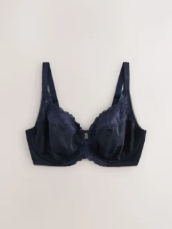 Bleu marine/baie/rose - LotDD de soutiens-gorge à armatures à armatures sans rembourrage en dentelle 3