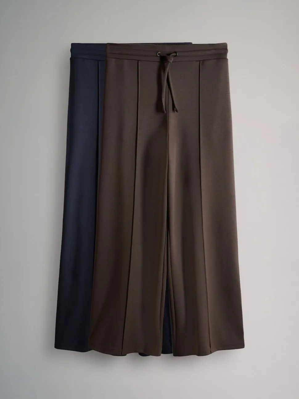 Bleu Marine/Marron Chocolat - Lot de 2 Joggings Coupe droite en modal The Set