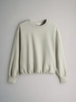 Bleu marine/vert sauge - The Set lot de 2 Sweat-shirts à ourlet boule