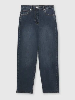 Bleu Milieu Antique - Reiss coupe droite taille mi-haute Selin Jeans