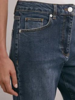 Bleu Milieu Antique - Reiss coupe droite taille mi-haute Selin Jeans