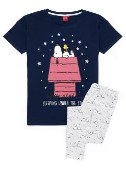 Bleu motif Snoopy - Pyjama Vanilla Underground Snoopy Short