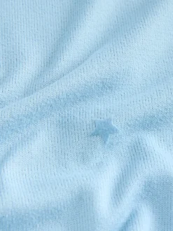 Bleu motif étoiles - Pyjama à manches longues doux cœur