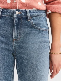 Bleu moyen - Bermuda en jean longueur Denim