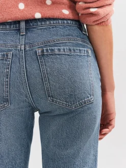 Bleu moyen - Bermuda en jean longueur Denim