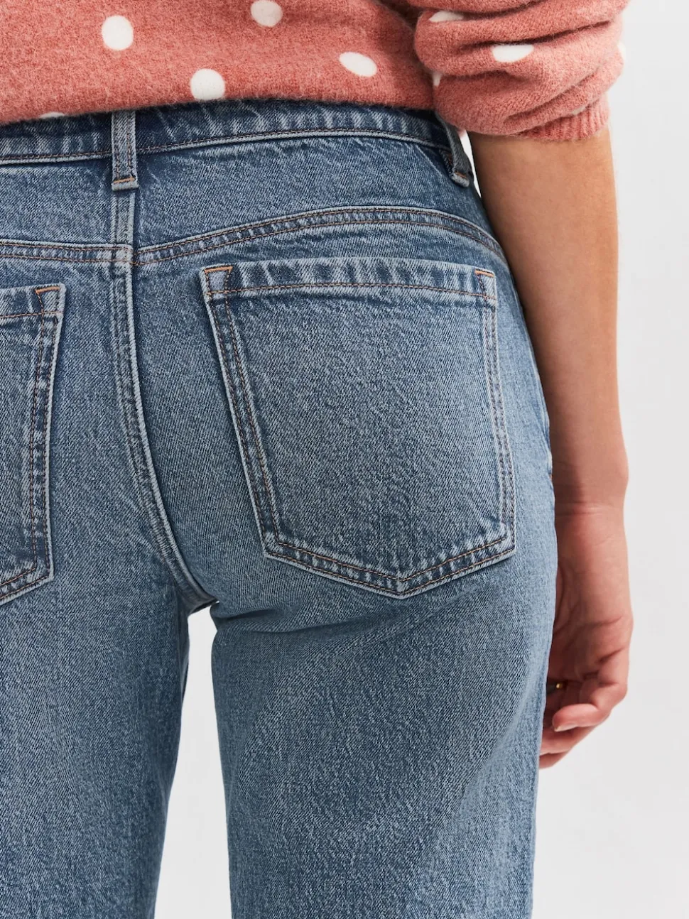 Bleu moyen - Bermuda en jean longueur Denim