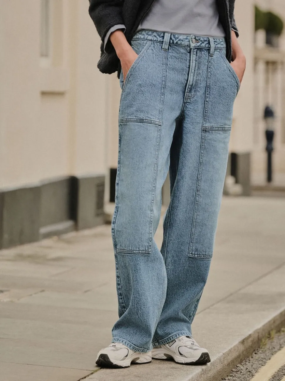 Bleu moyen - Jean charpentier droit cheville