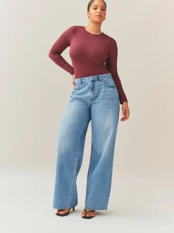 Bleu moyen - Jean Hourglass coupe large