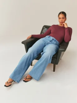 Bleu moyen - Jean Hourglass coupe large