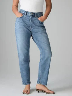 Bleu moyen - Jean mom Hourglass Comfort colonne extensible