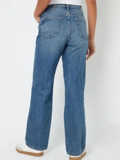 Bleu moyen - Jean Threadbare coupe droite