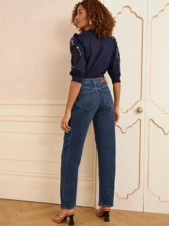 Bleu moyen - Love & Roses Coupe ballon Jeans