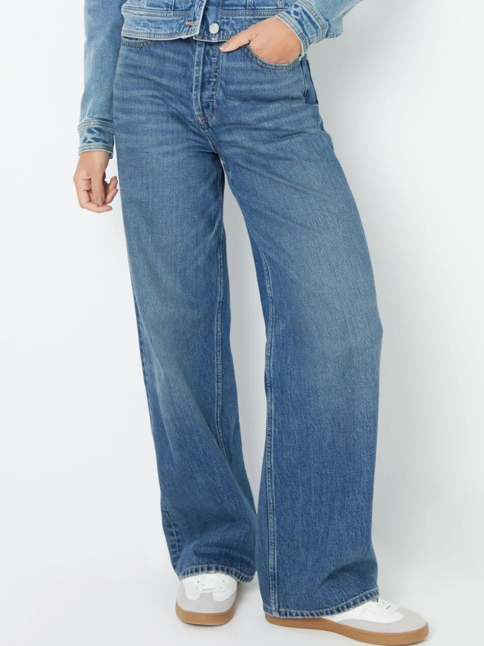 Bleu moyen - Threadbare Aample ample Jeans