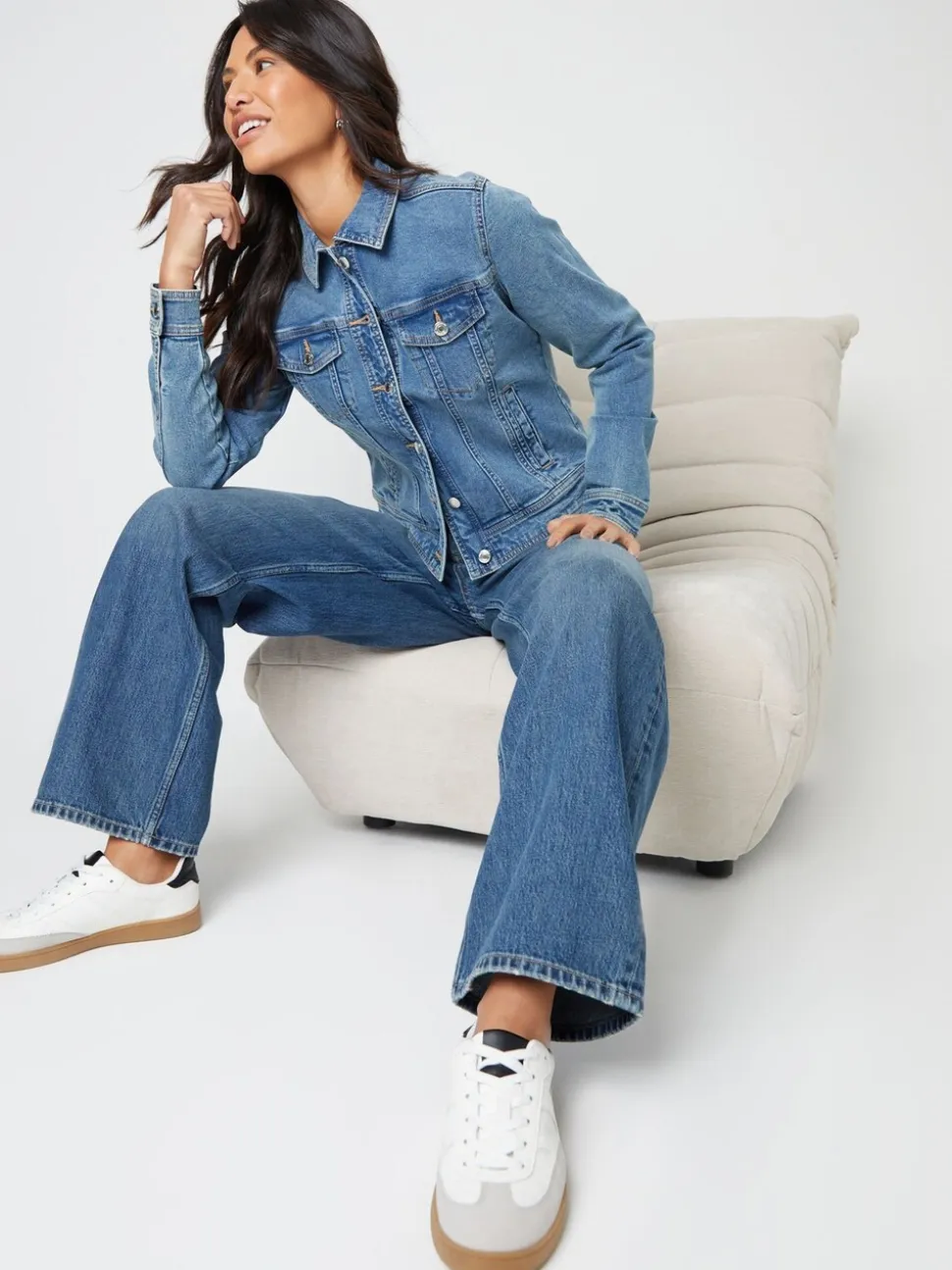 Bleu moyen - Threadbare Aample ample Jeans