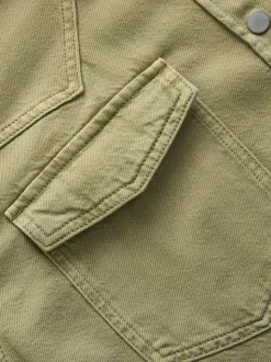 Bleu moyen et vert kaki - Lot de 2 chemises en jean oversize