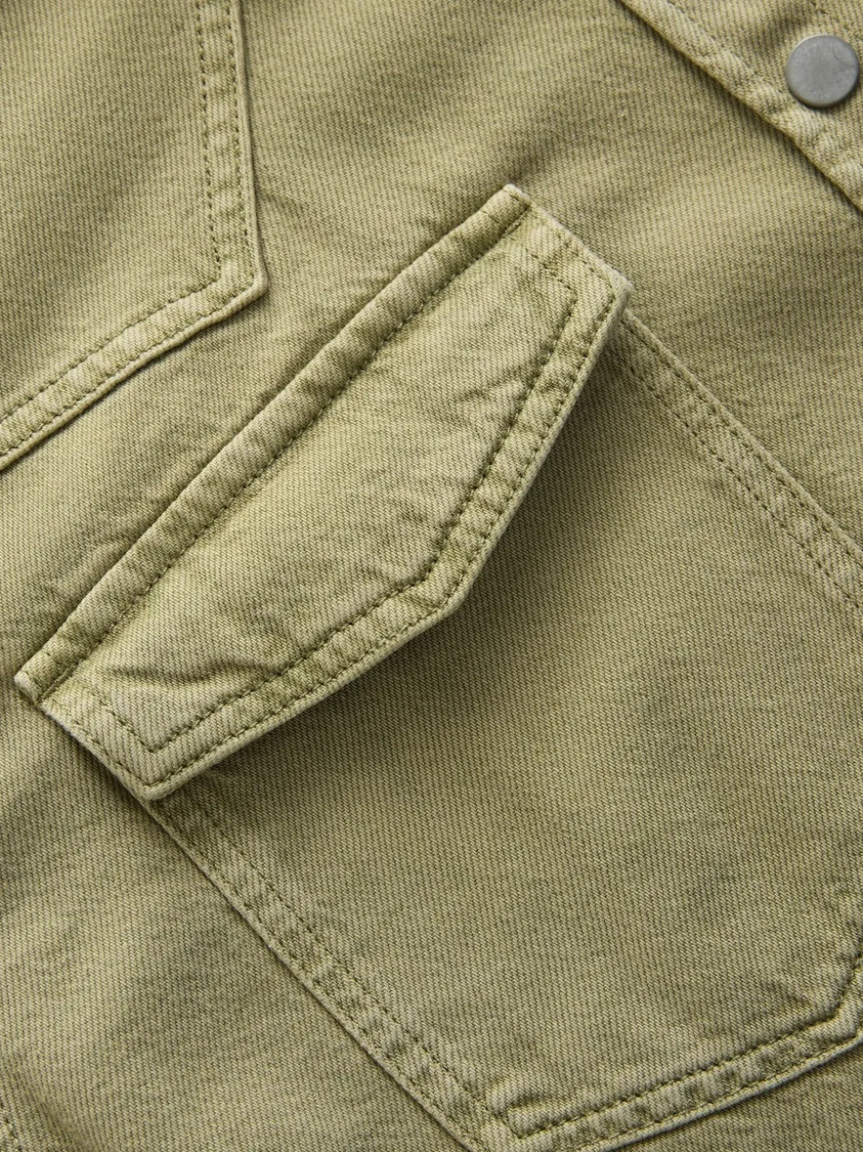 Bleu moyen et vert kaki - Lot de 2 chemises en jean oversize