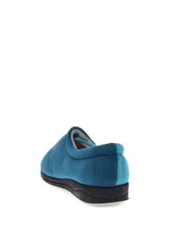 Bleu sarcelle - Pavers femme Chaussons entièrement à fermeture tactile avec semelle permassique