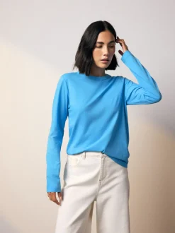 bleu vif - T-shirt à manches longues de cou d'équipage