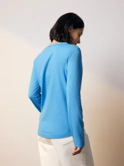 bleu vif - T-shirt à manches longues de cou d'équipage