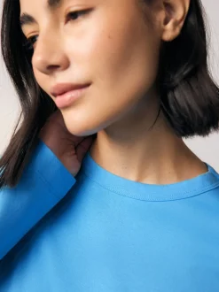bleu vif - T-shirt à manches longues de cou d'équipage