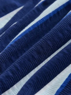 Bleu/Blanc - Combinaison d’été en jersey