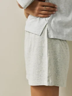 Bleu/gris/rose fleuri - Ensemble de 3 pyjamas shorts