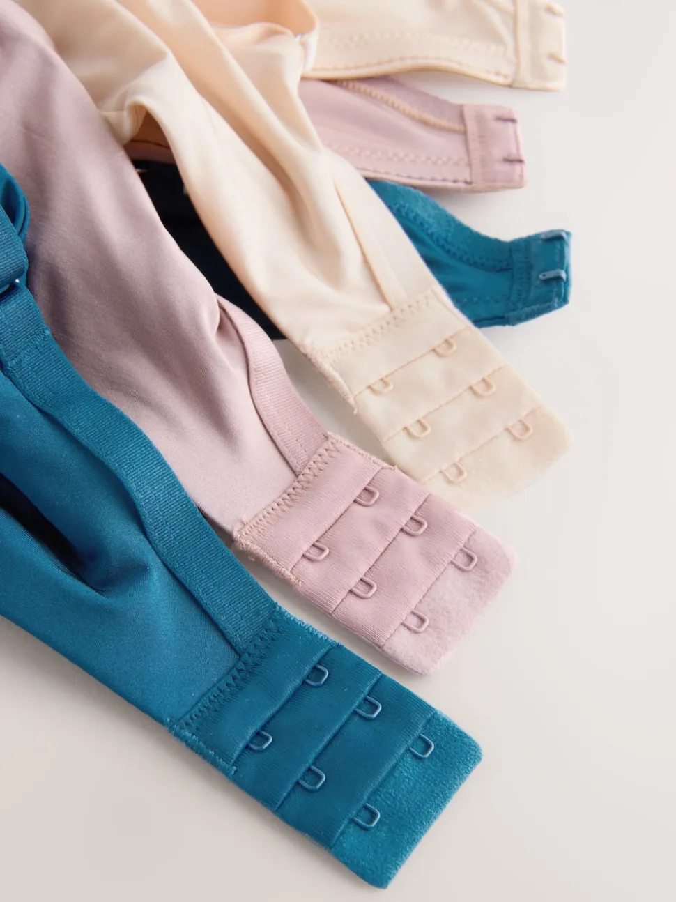 Bleu/rose/crème - T-shirt DD+ en microfibre lissant Ultimate Comfort Soutiens-gorge 3 Lot