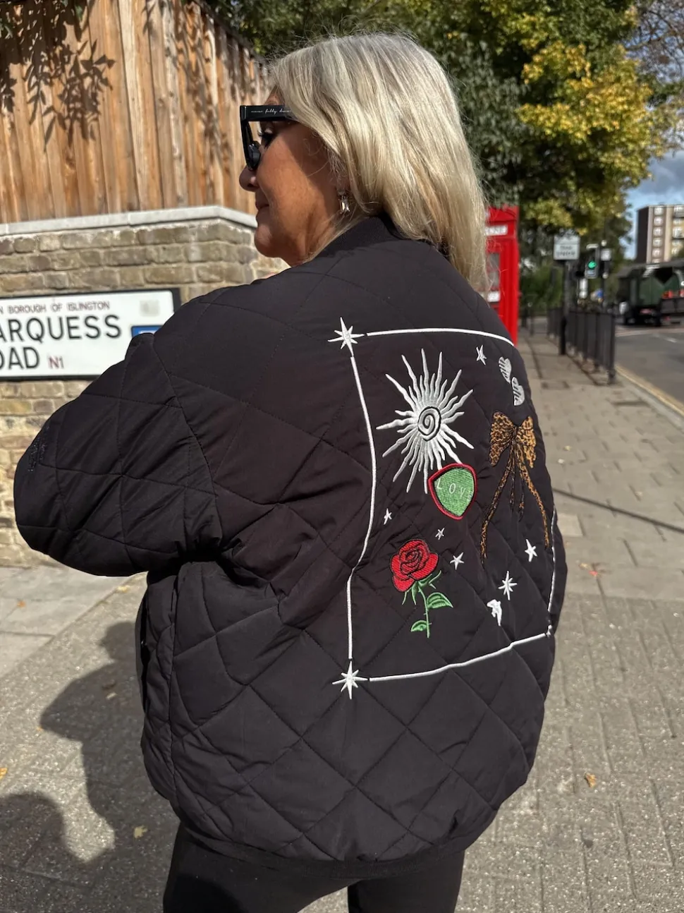 Blouson bomber matelassé doublé de fourrure Never Fully Dressed