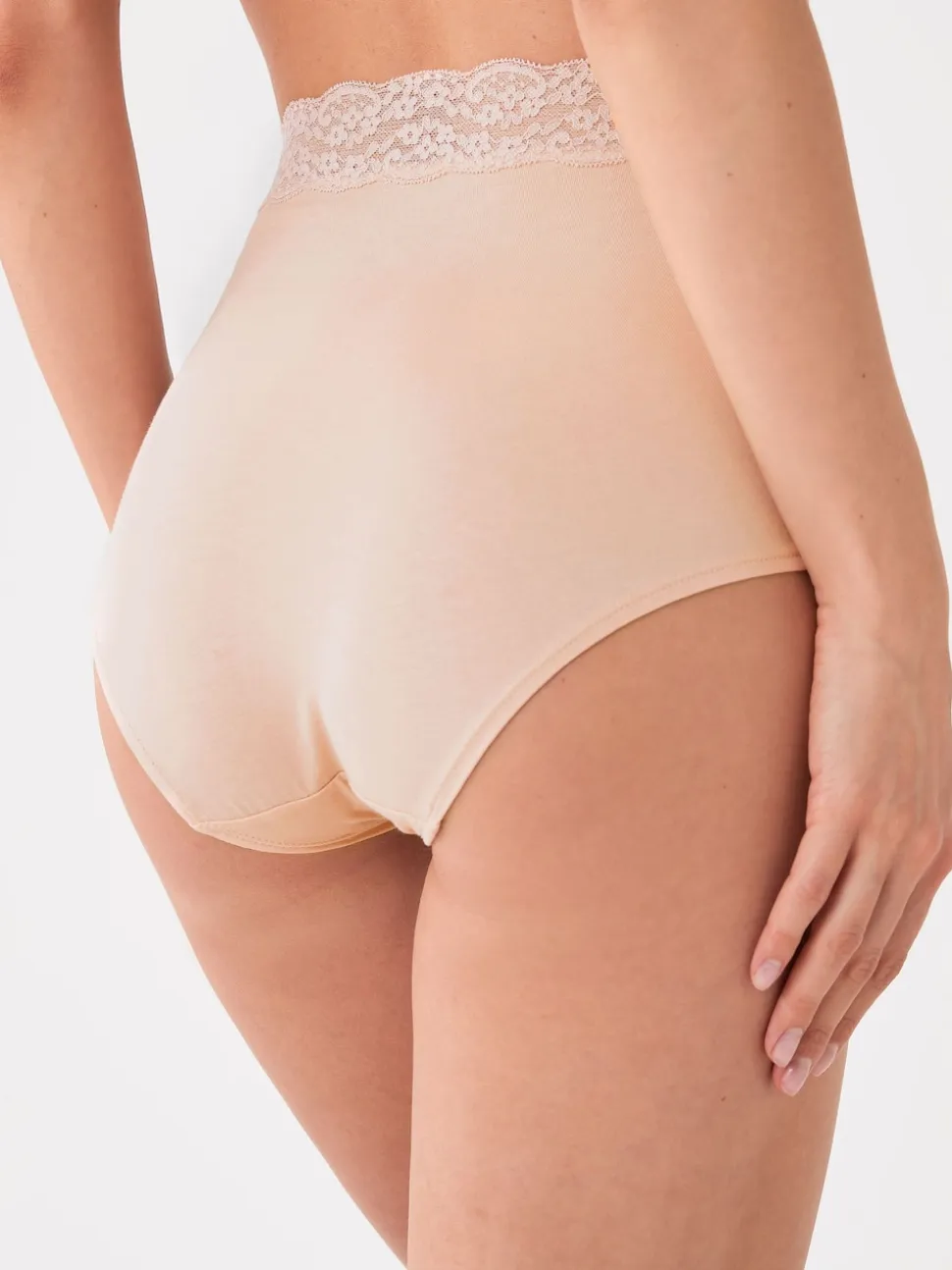 Blush Rose - Lot de 4 culottes en coton et dentelle