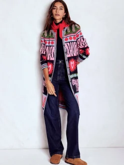 Boden Cardigan long en jacquard
