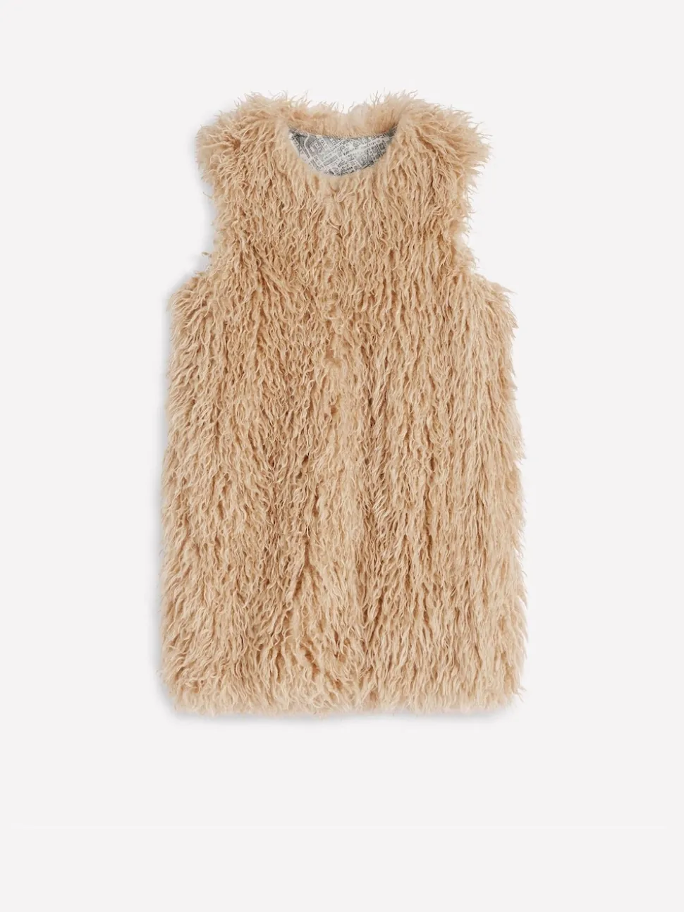Boden Longue veste sans manches en fausse fourrure