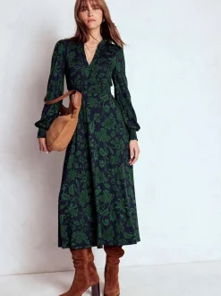 Boden Robe Mi-long Smockée Ivy
