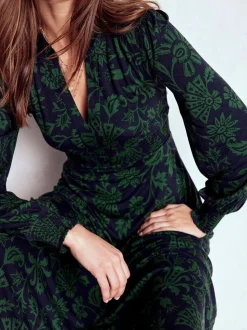 Boden Robe Mi-long Smockée Ivy