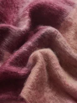 Bordeaux à carreaux - Lipsy écharpe brossée douillette