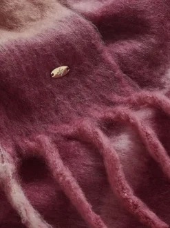 Bordeaux à carreaux - Lipsy écharpe brossée douillette