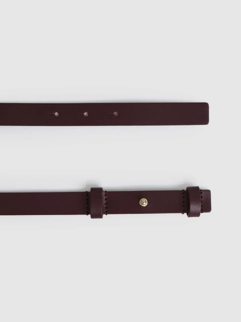 bordeaux - Ceinture REISS Hayley en cuir à charnières carrées