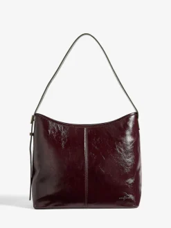 bordeaux - Love & Roses sac cabas souple tissé