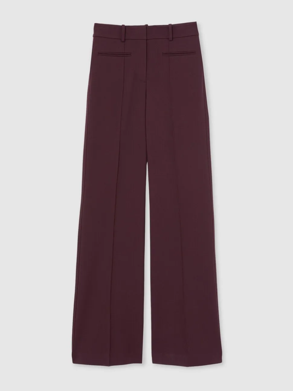 bordeaux - Pantalons évasés taille haute Reiss Claude