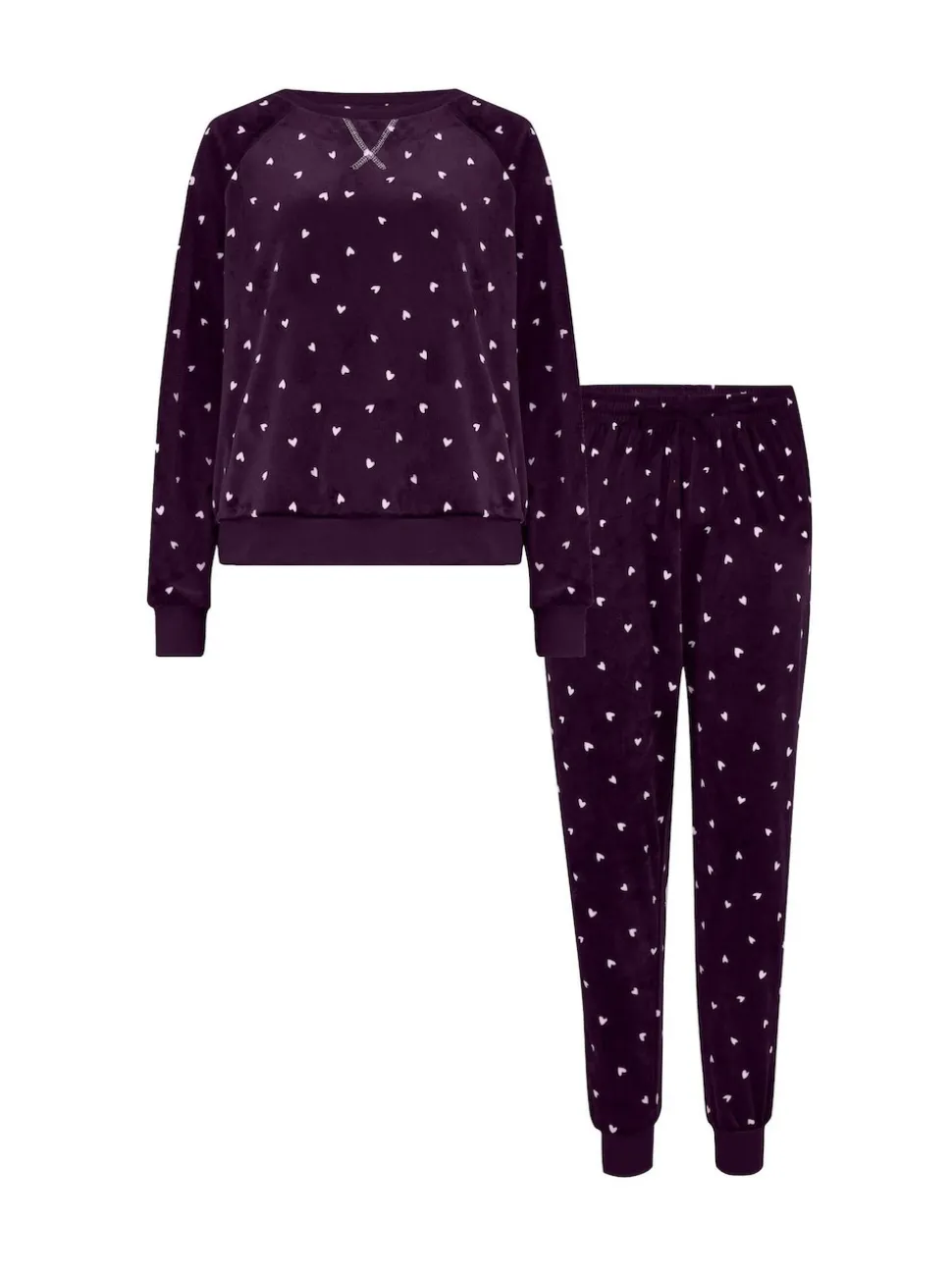 bordeaux - Pour Moi Ensemble pyjama confortable en polaire et Sweat-shirt de jogging