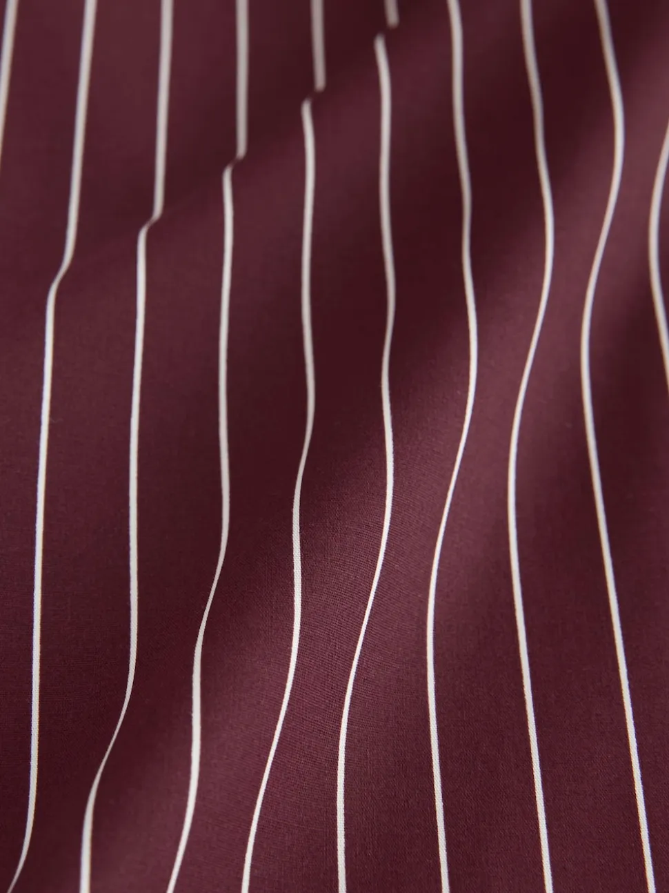 Bordeaux à rayures - Chemise extensible ajustée Essential à manches longues