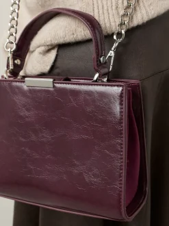 bordeaux - Sac à poignée supérieure effet Crocs