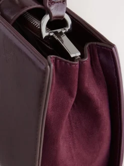 bordeaux - Sac à poignée supérieure effet Crocs